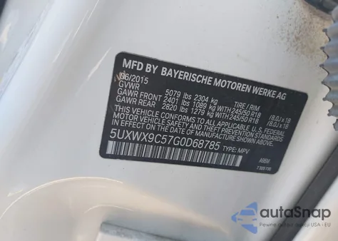 2016 BMW X3 xDrive28I from USA, damaged, VIN 5UXWX9C57G0D68785
